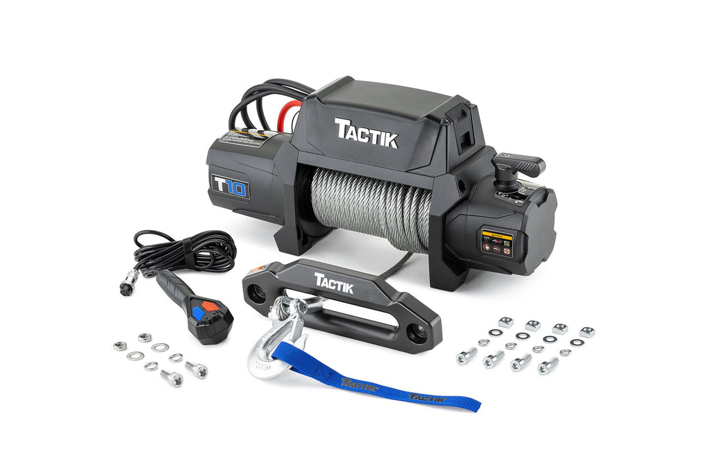 Tactic - T10 High-Performance Winch 10,000 lbs with Steel Cable